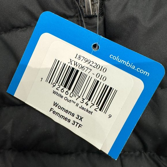 COLUMBIA Women's White Out ll Omni Heat Black Puffer Jacket - 3X - NWT! - Picture 5 of 13